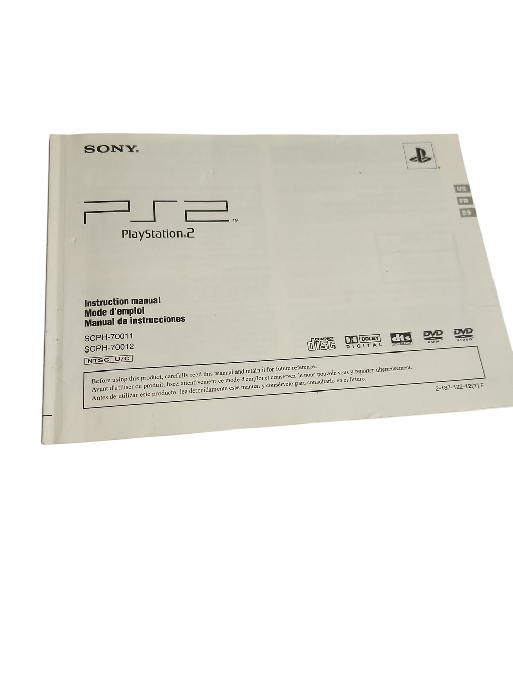 Sony PlayStation 2 Instruction Manual - White